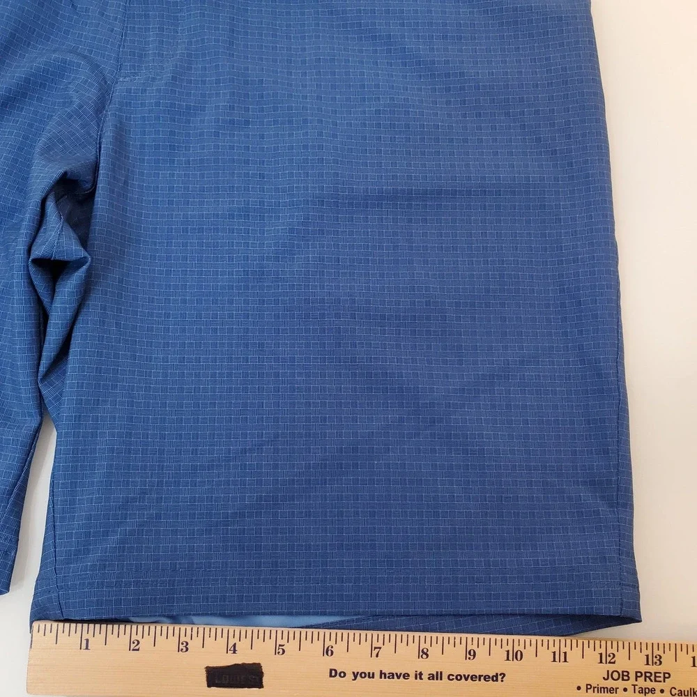 Jack Nicklaus Mens Size 40 Blue Weave Print Stretch Tech Golf Chino Shorts